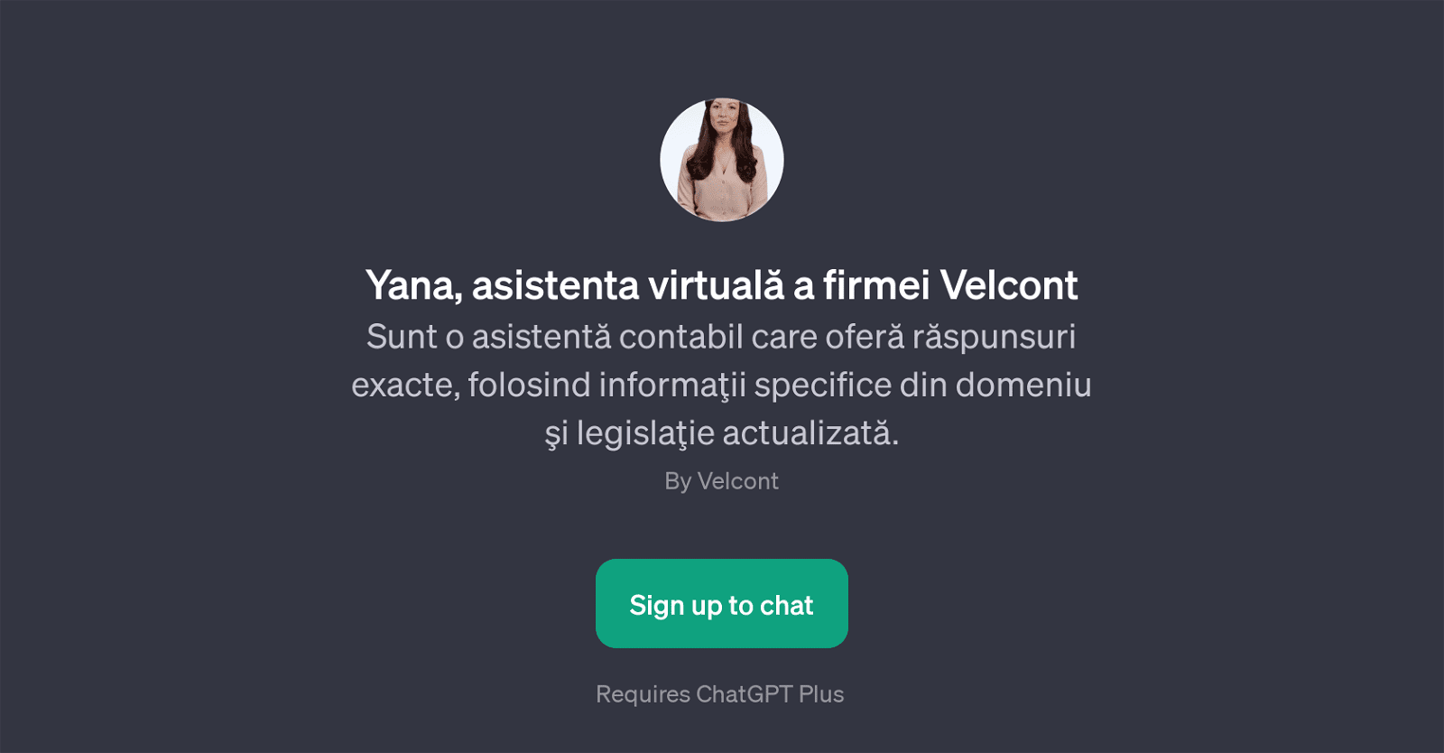 Yana, the Virtual Assistant of Velcont