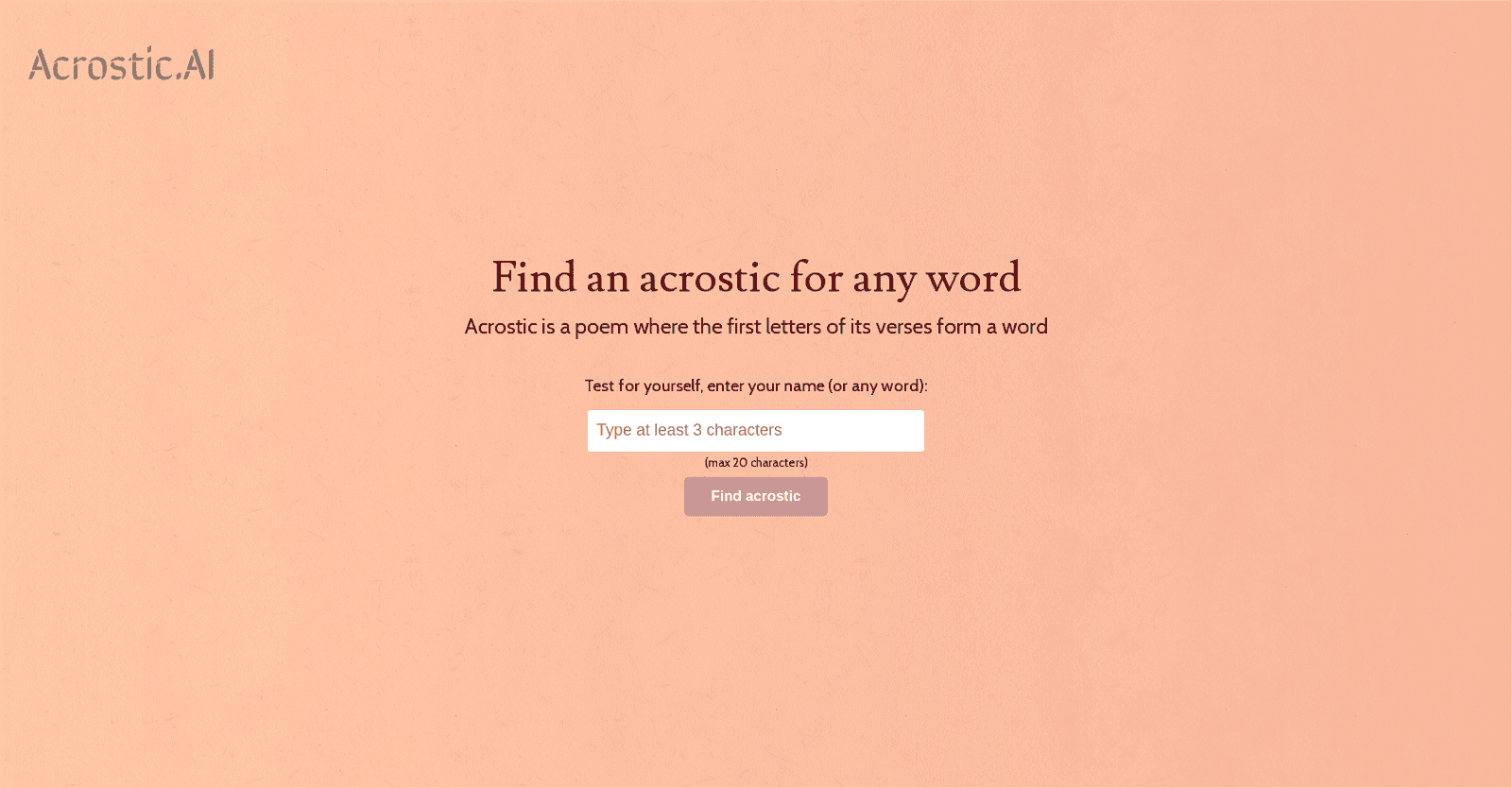 Acrostic AI