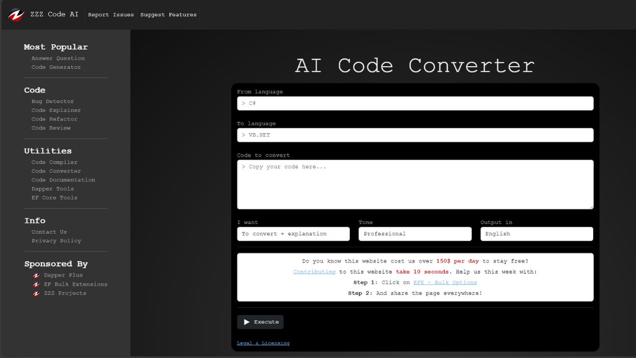 AI code converter