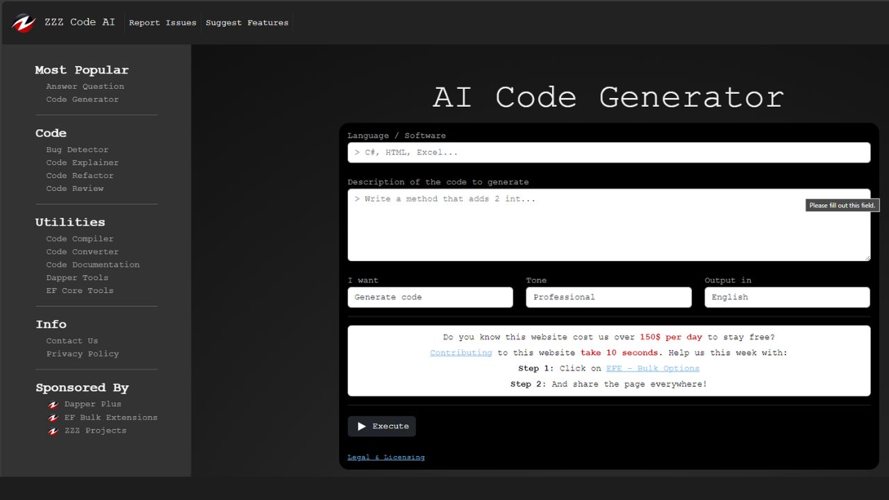 AI code Generator
