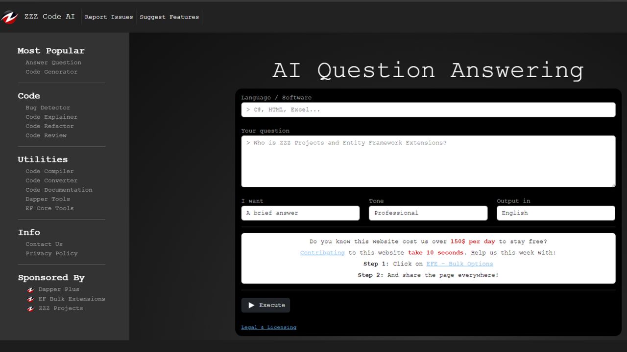 AI question answer