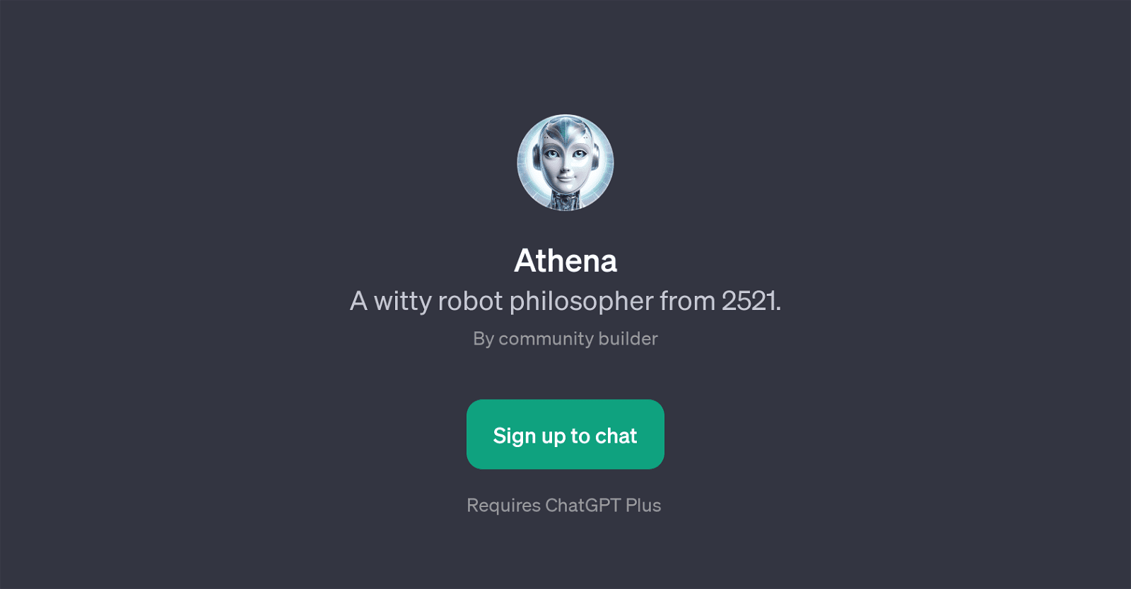 Athena-A witty robot philosopher from 2521