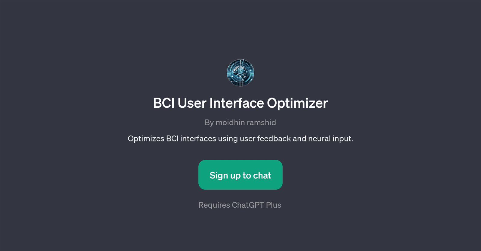BCI User Interface Optimizer