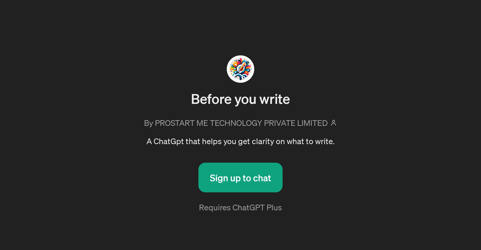 Before you write