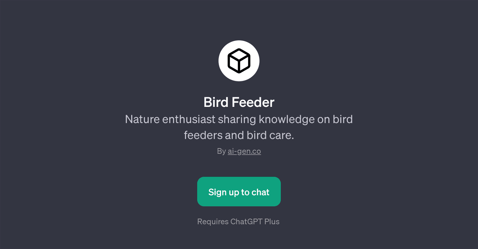 Bird Feeder GPT