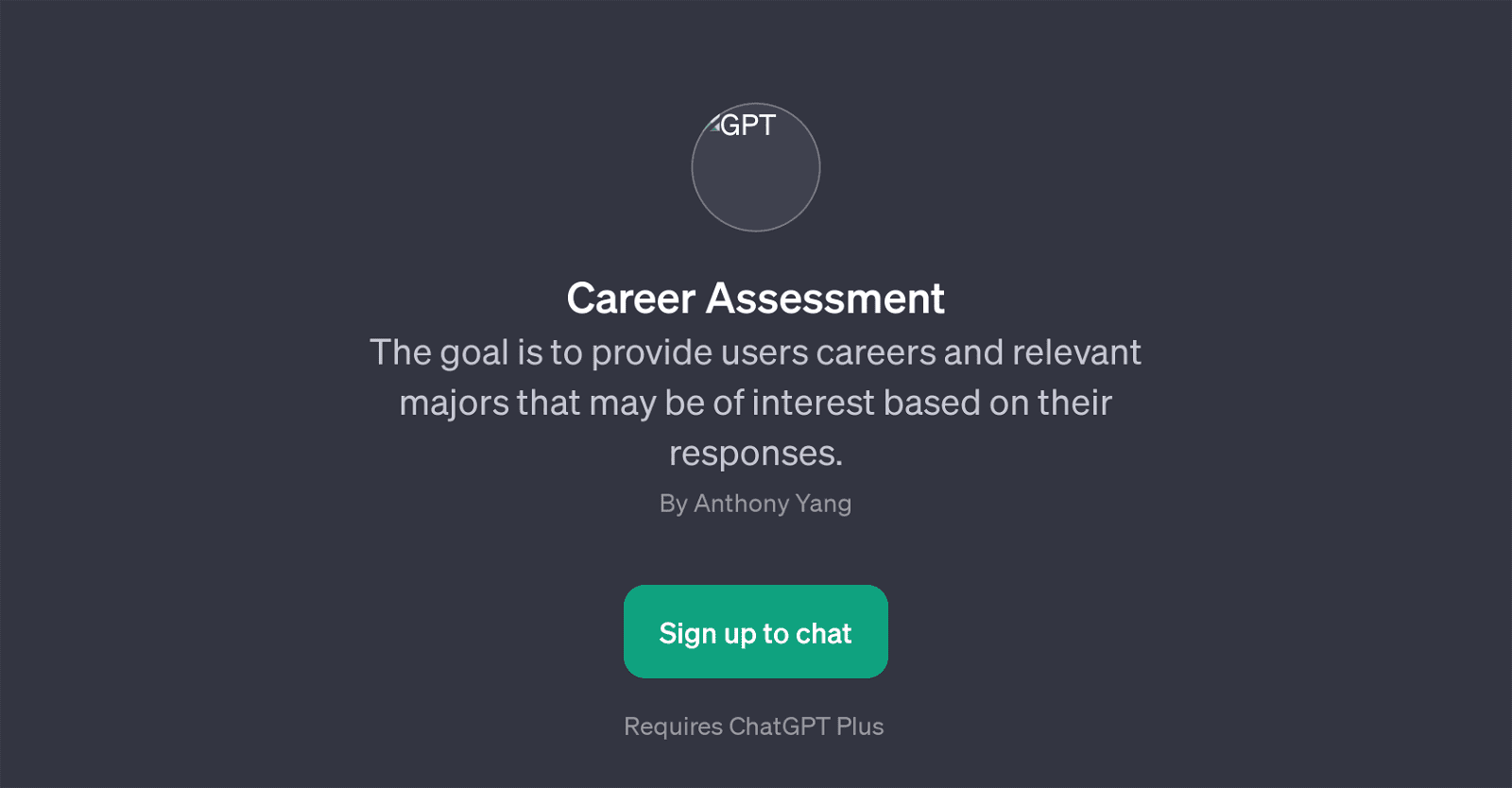 Career Assessment GPT