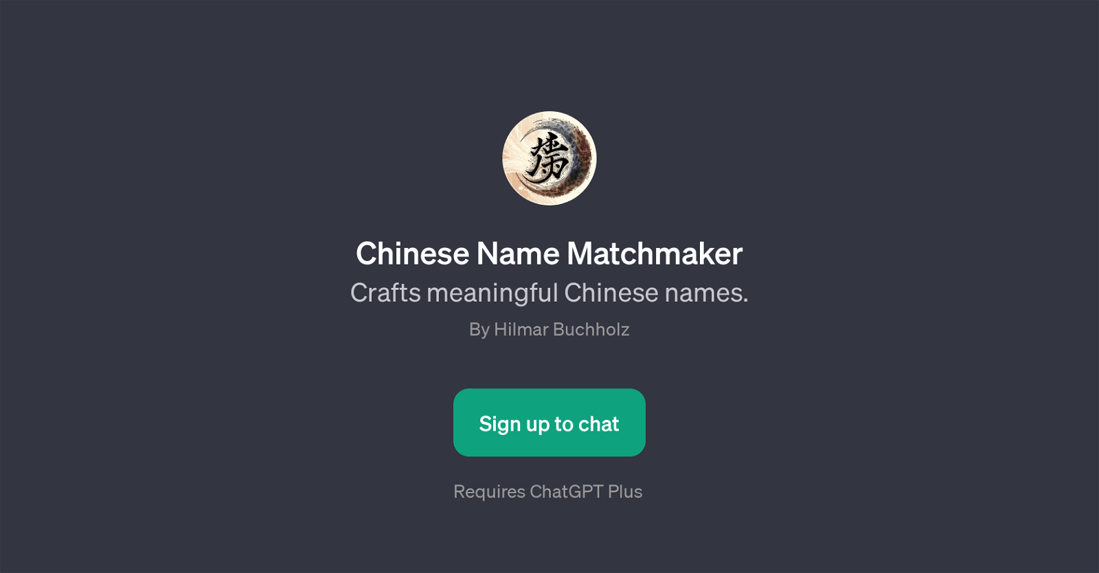 Chinese Name Matchmaker