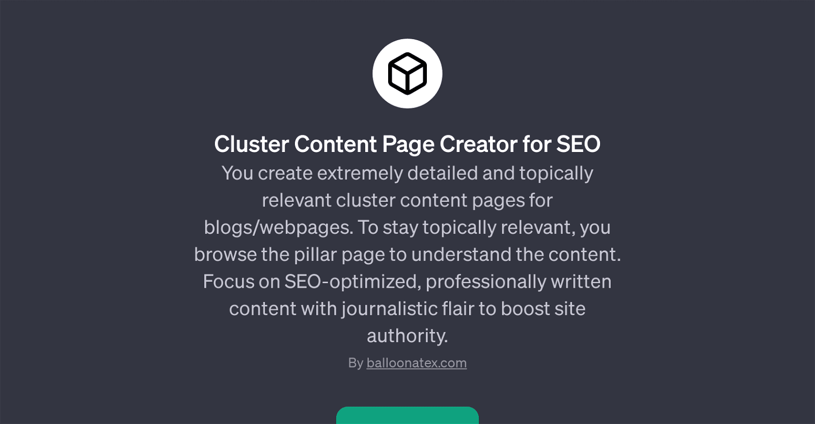 Cluster Content Page Creator for SEO