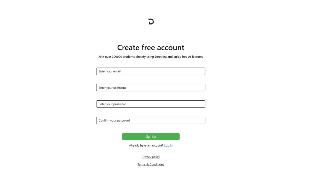 Create account