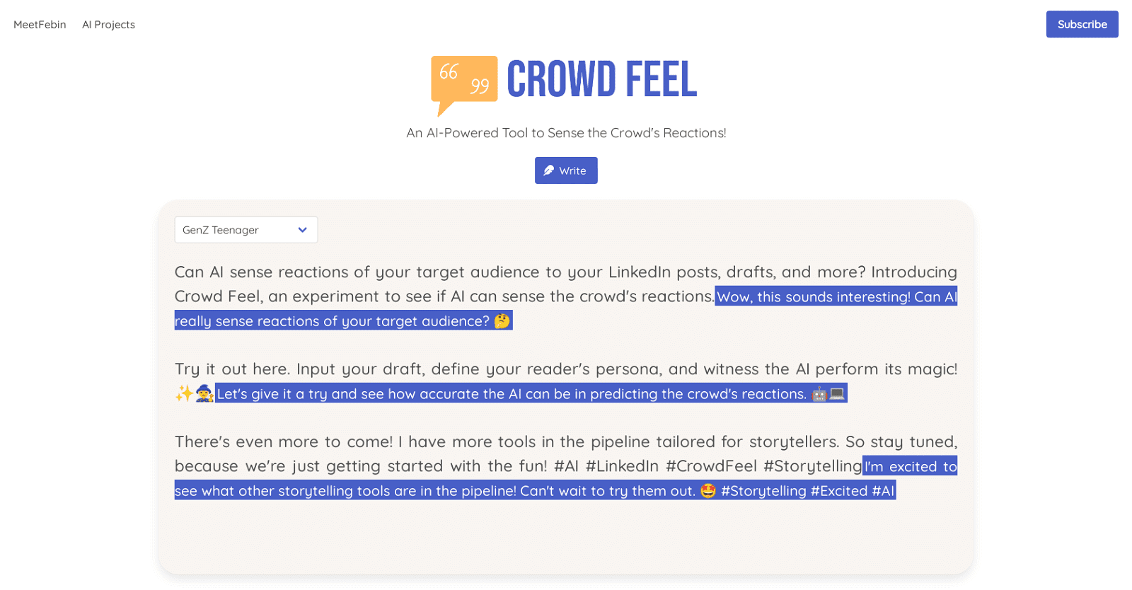 Crowd Feel