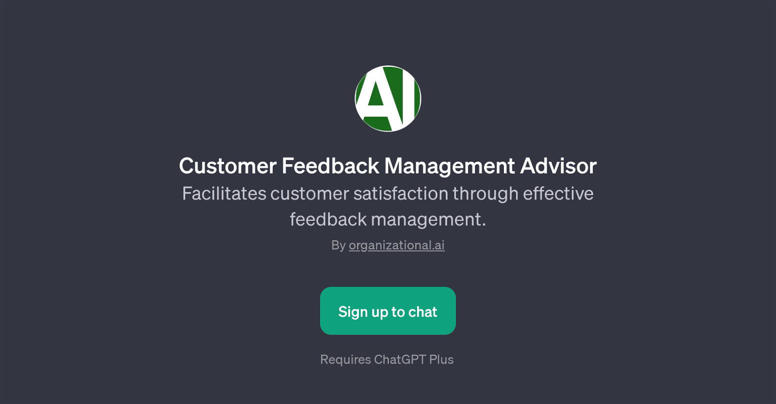 Customer Feedback Management Advisor