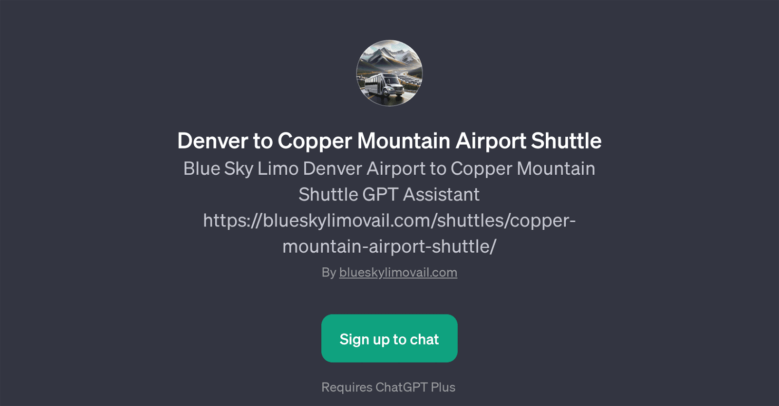 Denver to Copper Mountain Airport Shuttle GPT Assistant