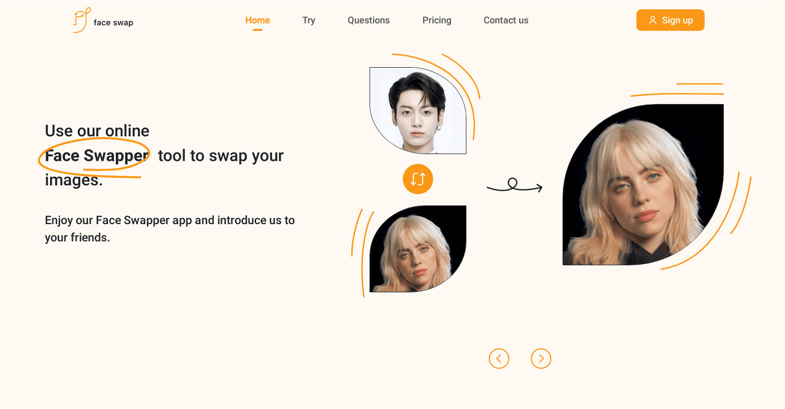 Face swapper online