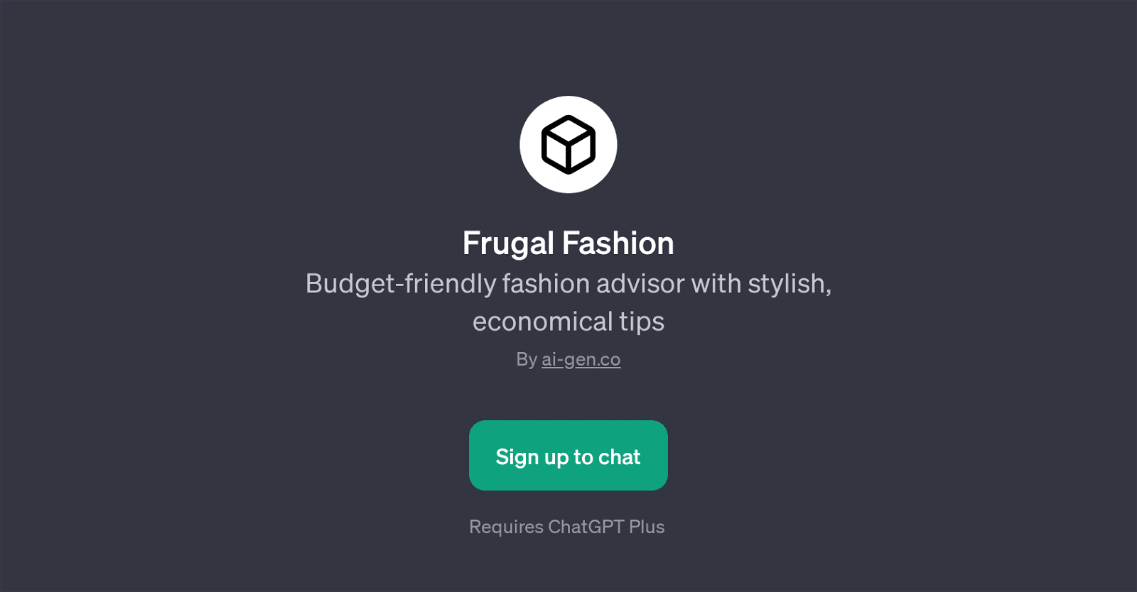 Frugal Fashion