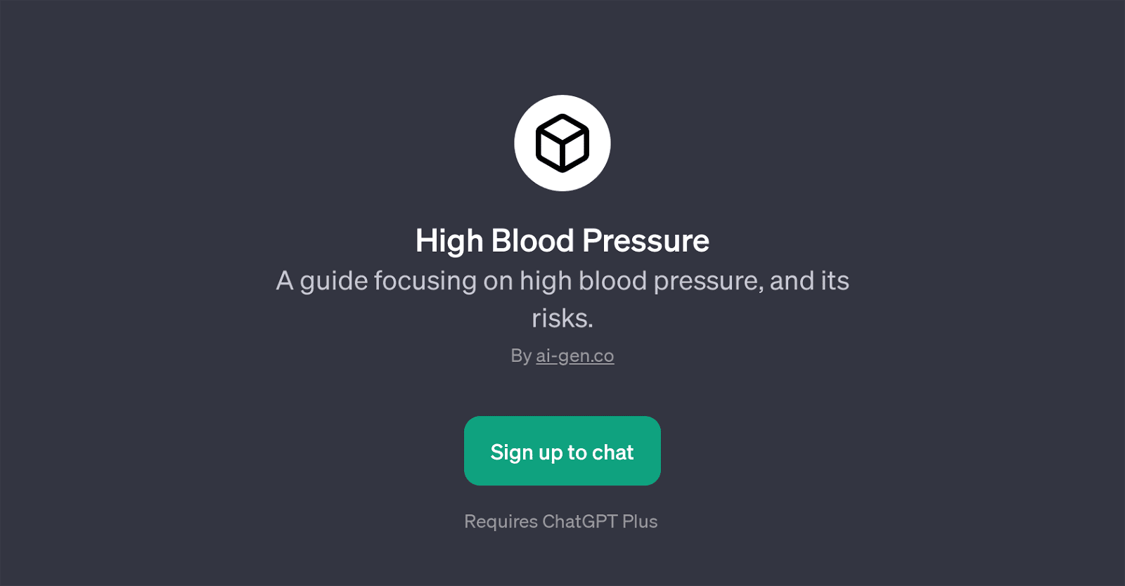 High Blood Pressure GPT