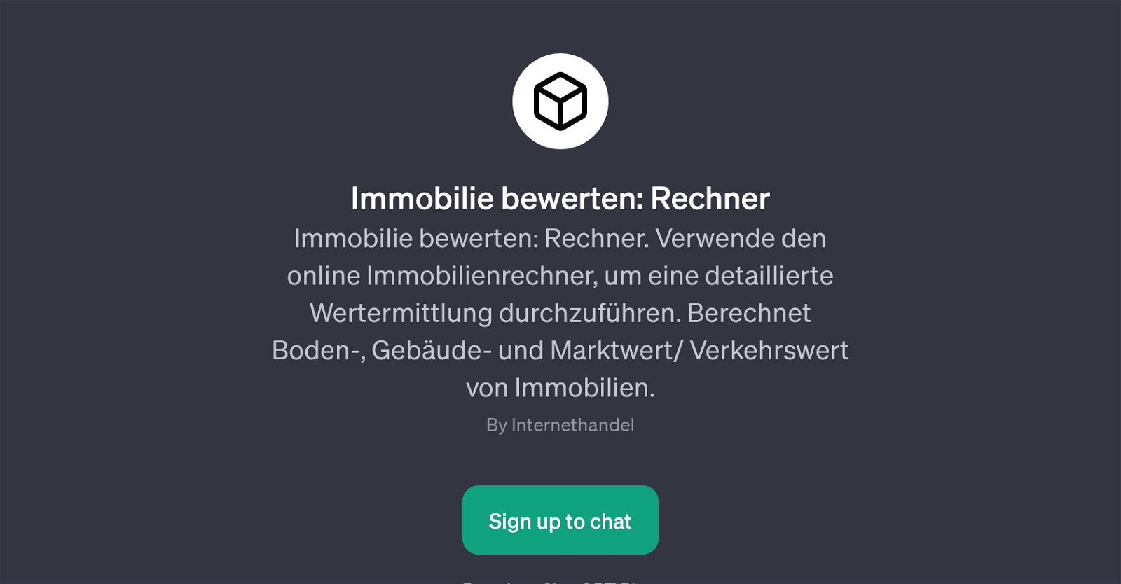 Immobilie bewerten: Rechner