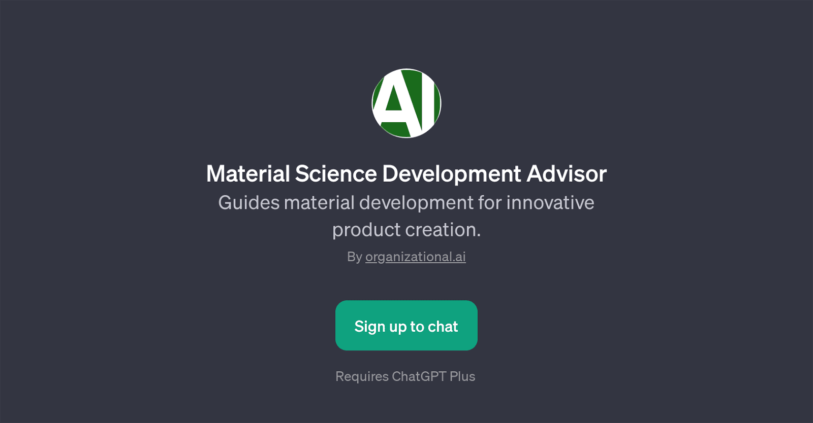 Material Science Development Advisor