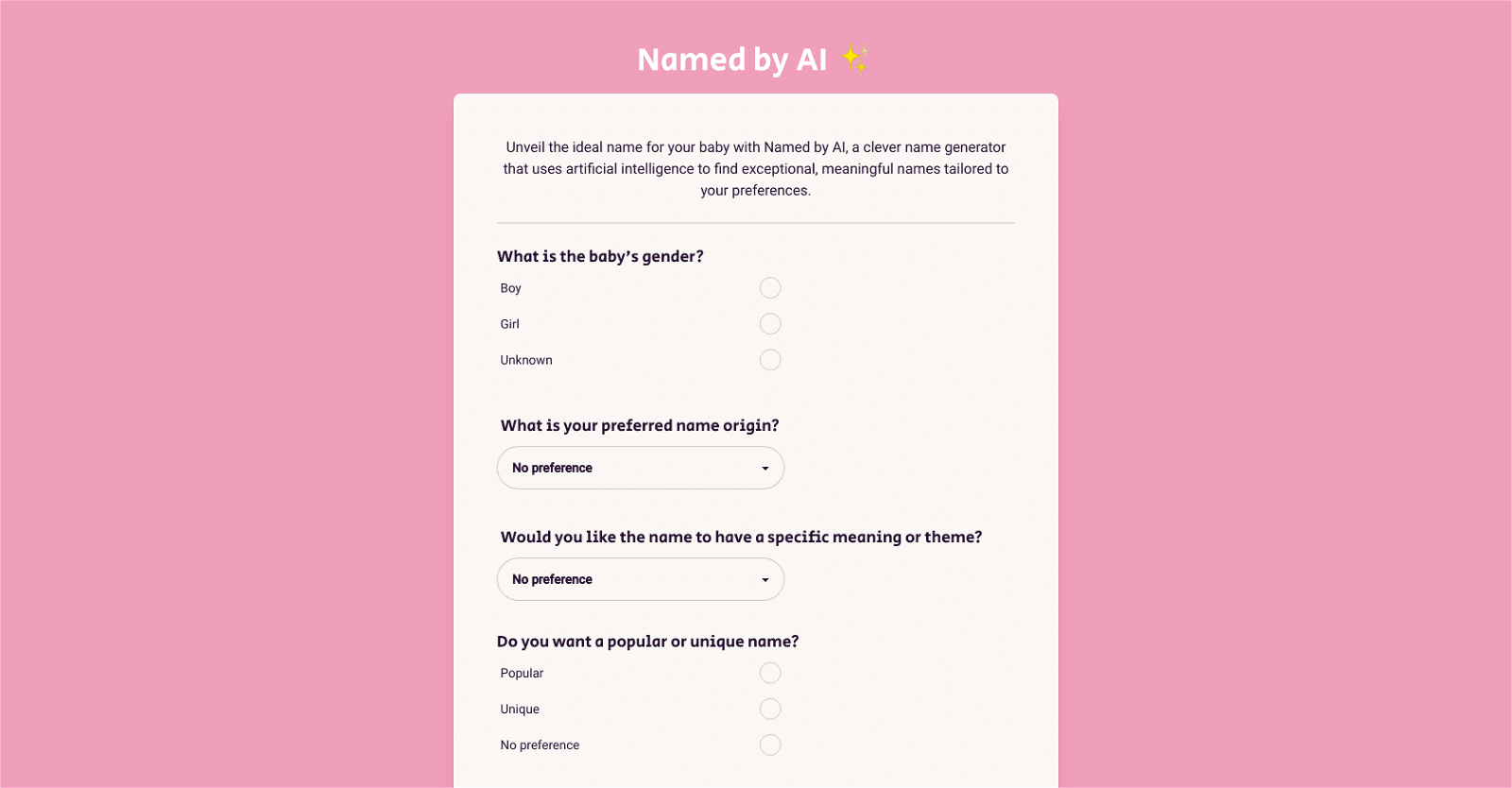 Named by AI