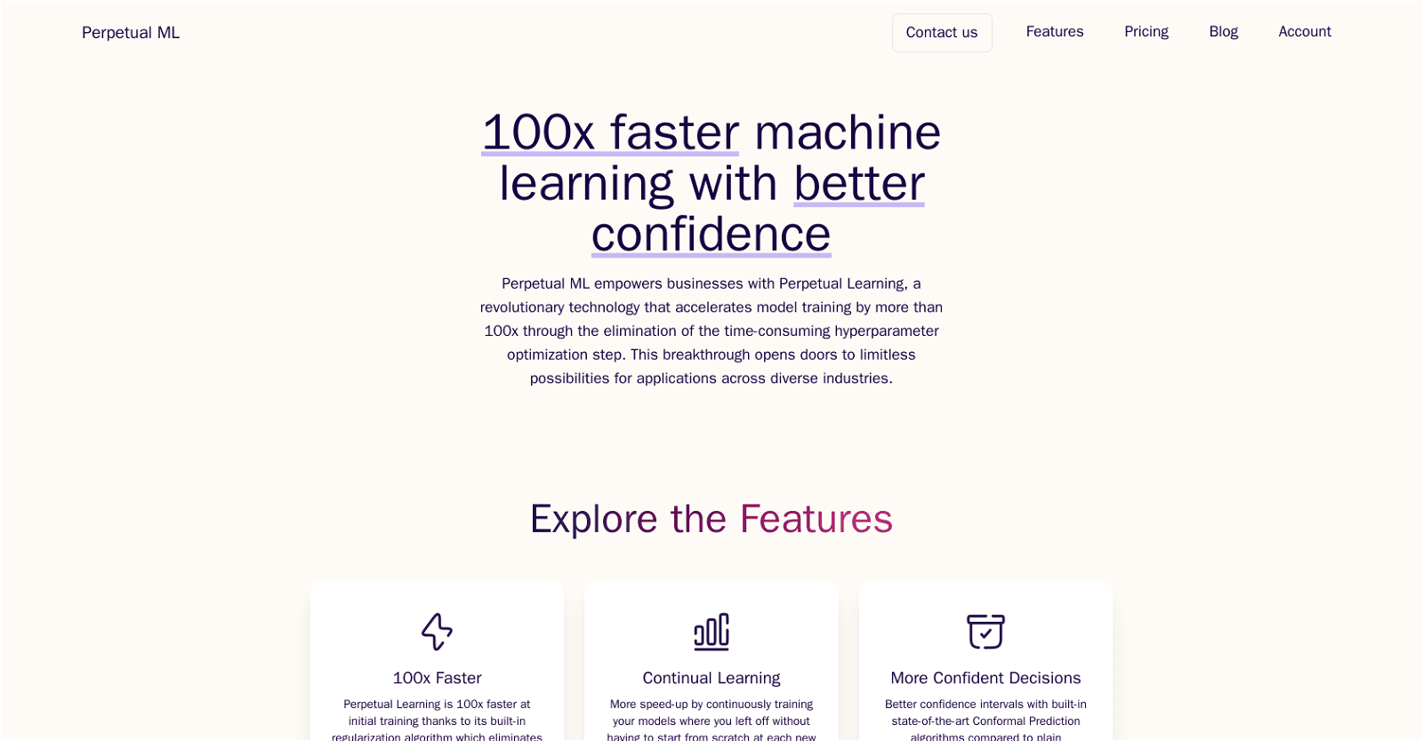 Perpetual ML