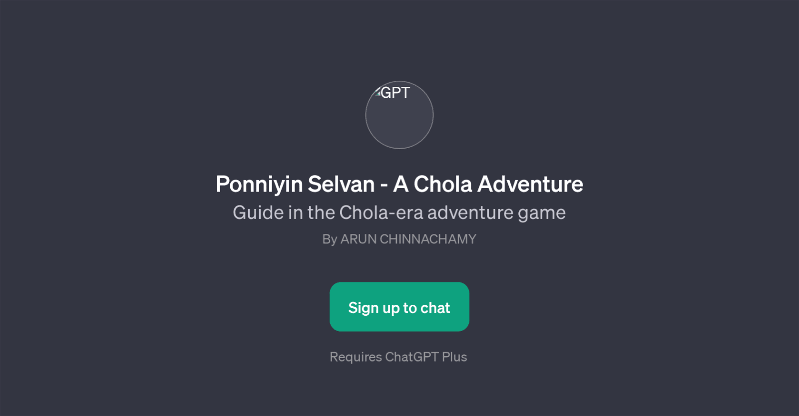 Ponniyin Selvan - A Chola Adventure