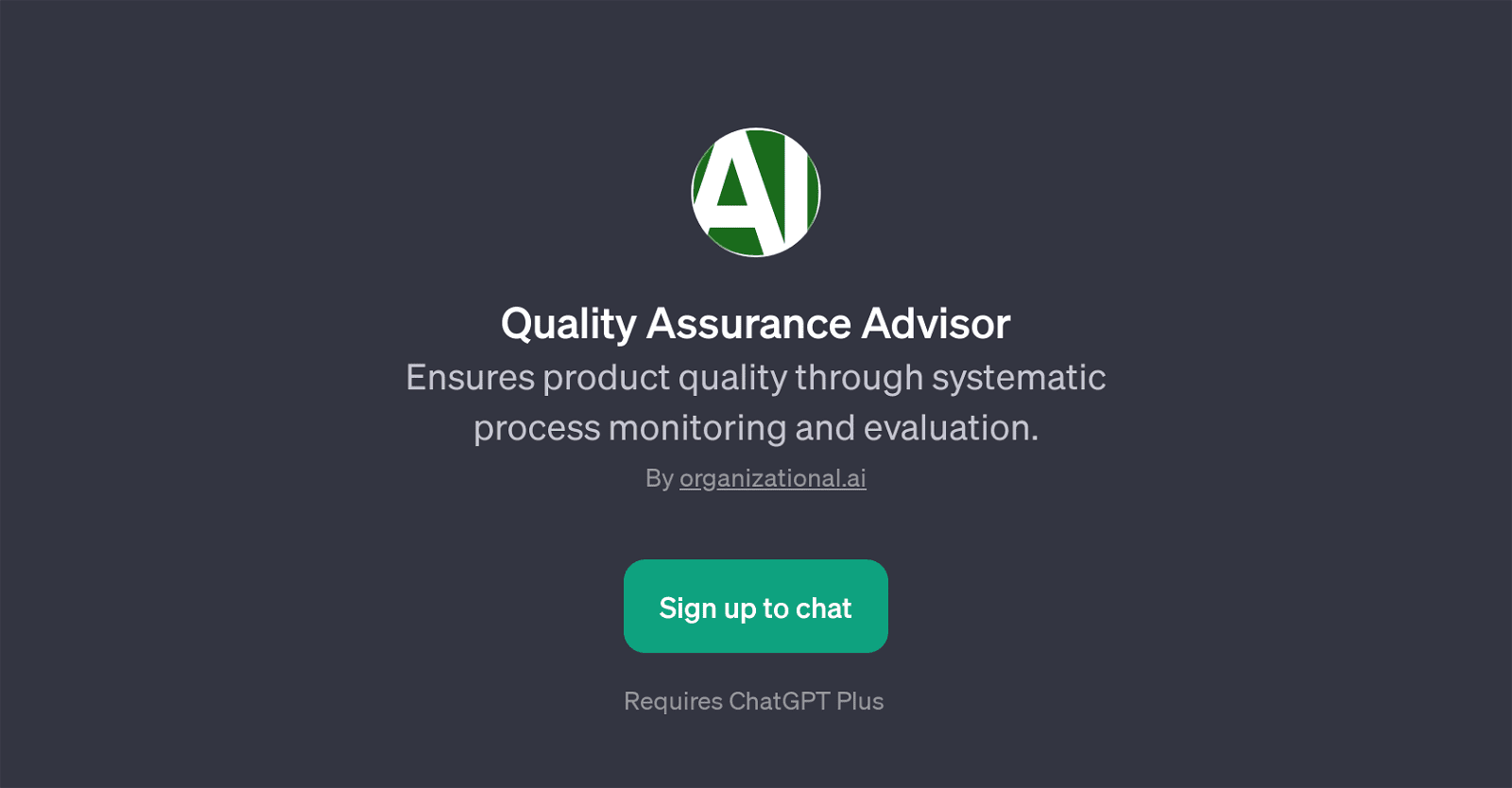 Quality Assurance Advisor