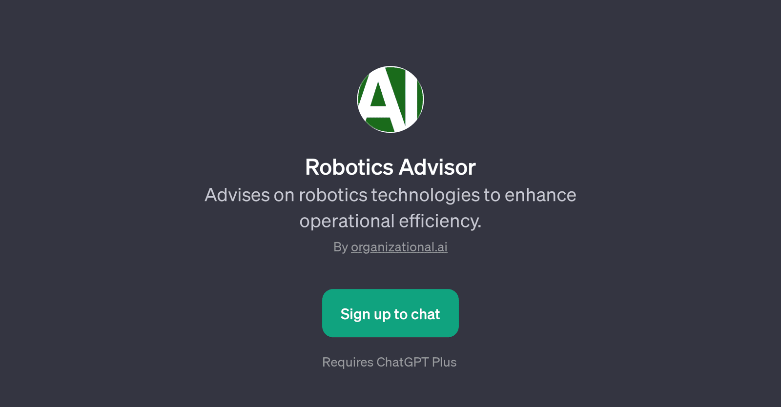 Robotics Advisor