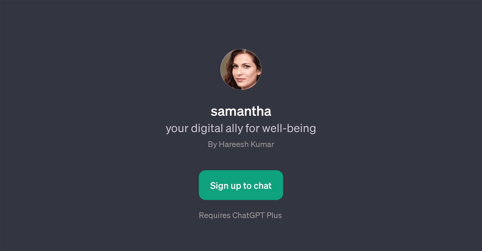 Samantha-Your digital ally for well-being