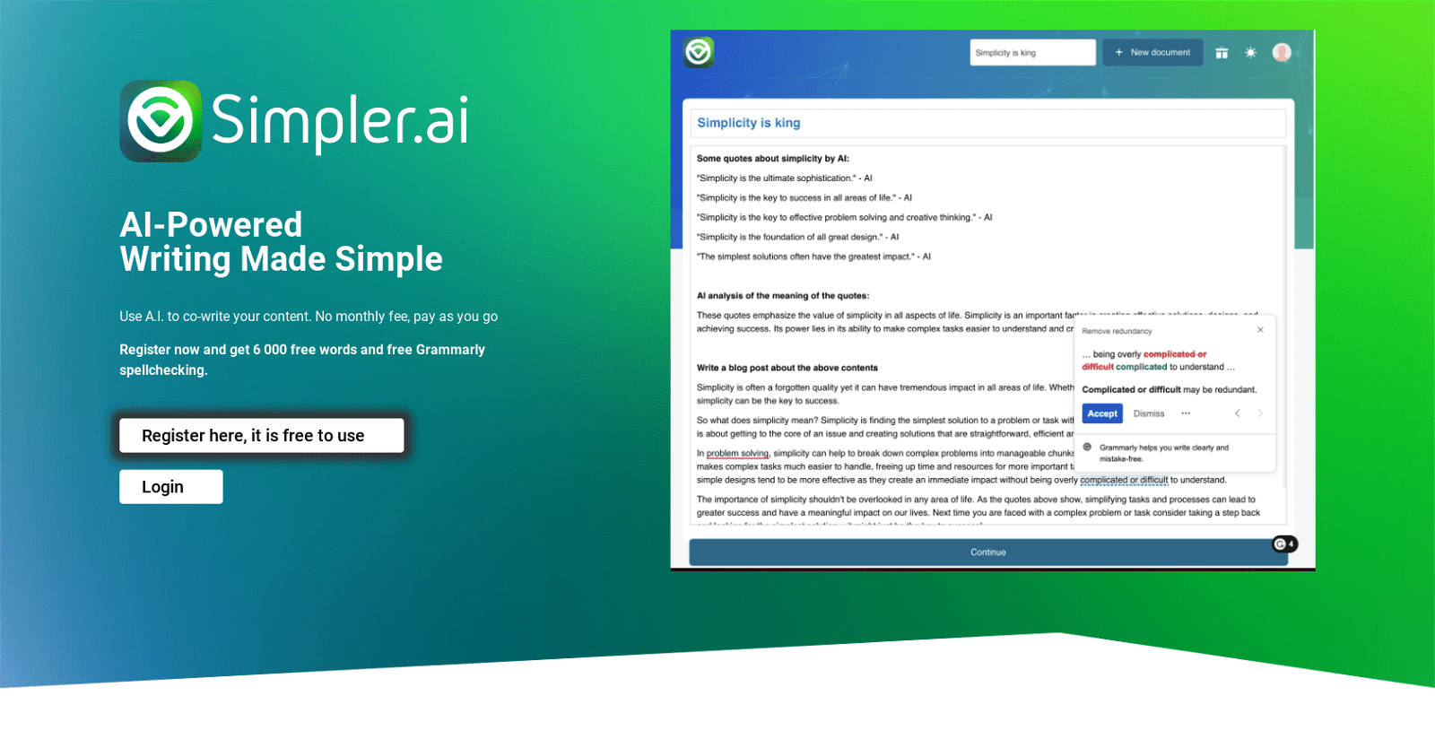 Simpler AI