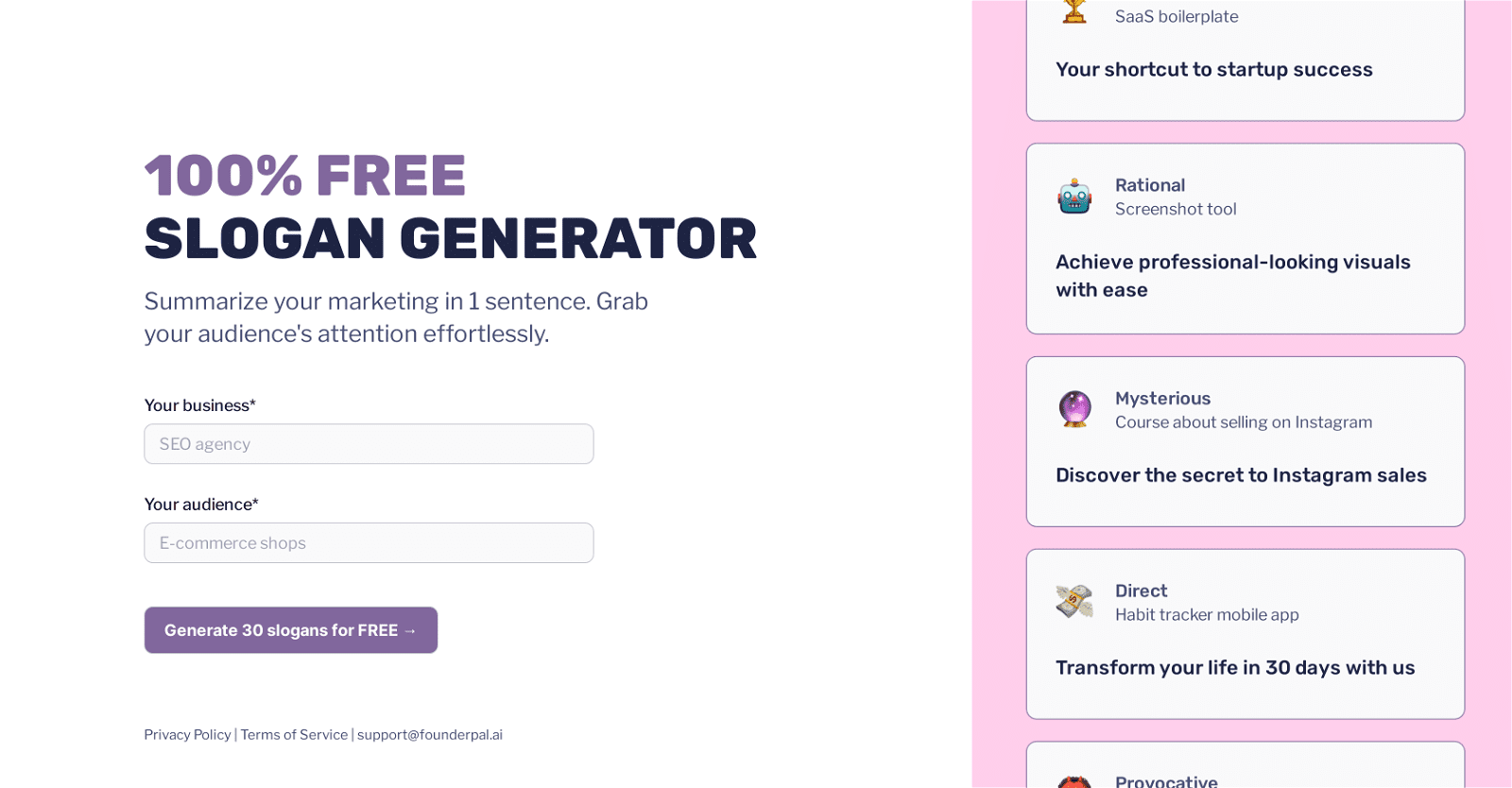 Free Slogan Generator