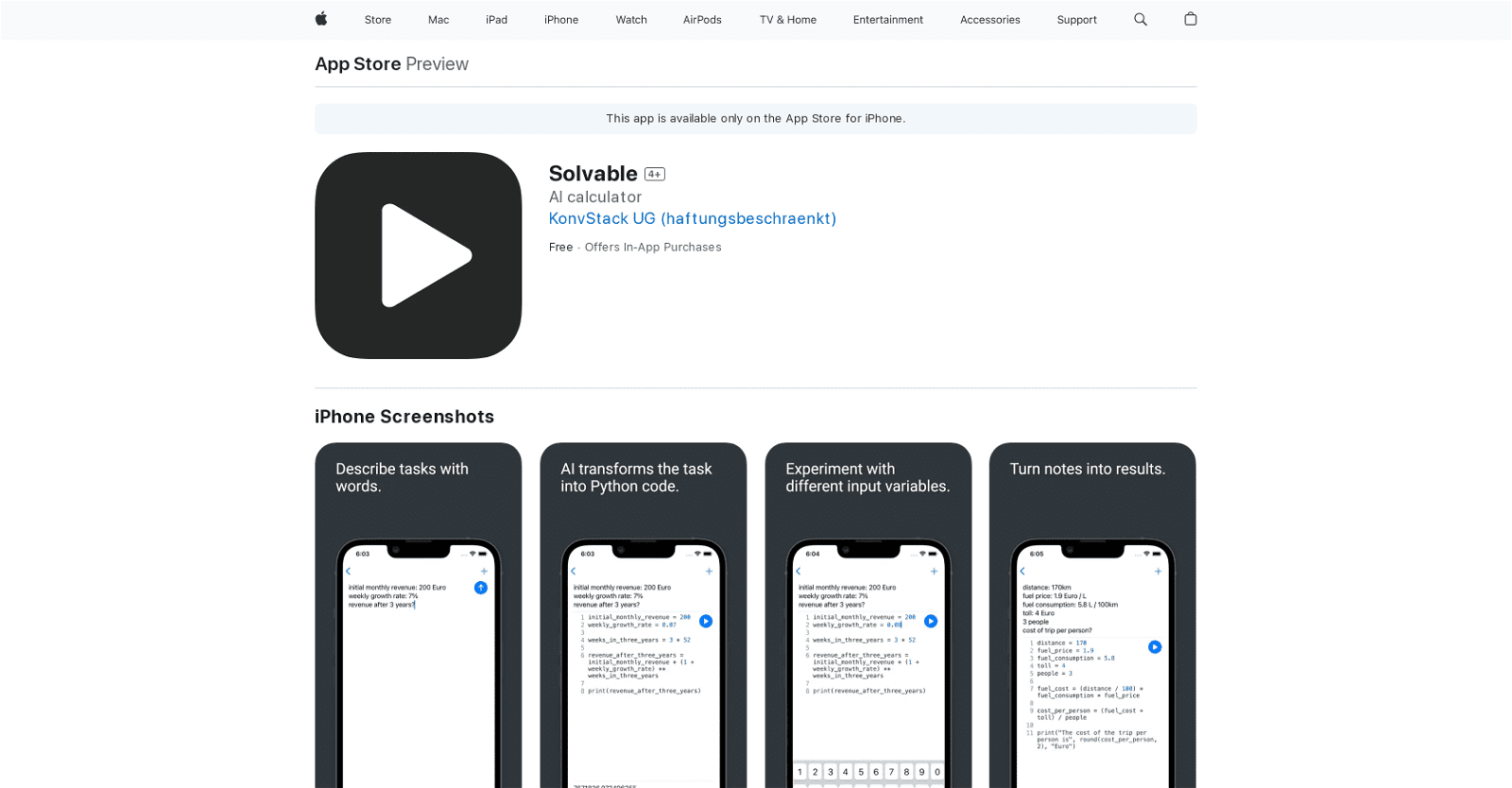 Solvable AI App
