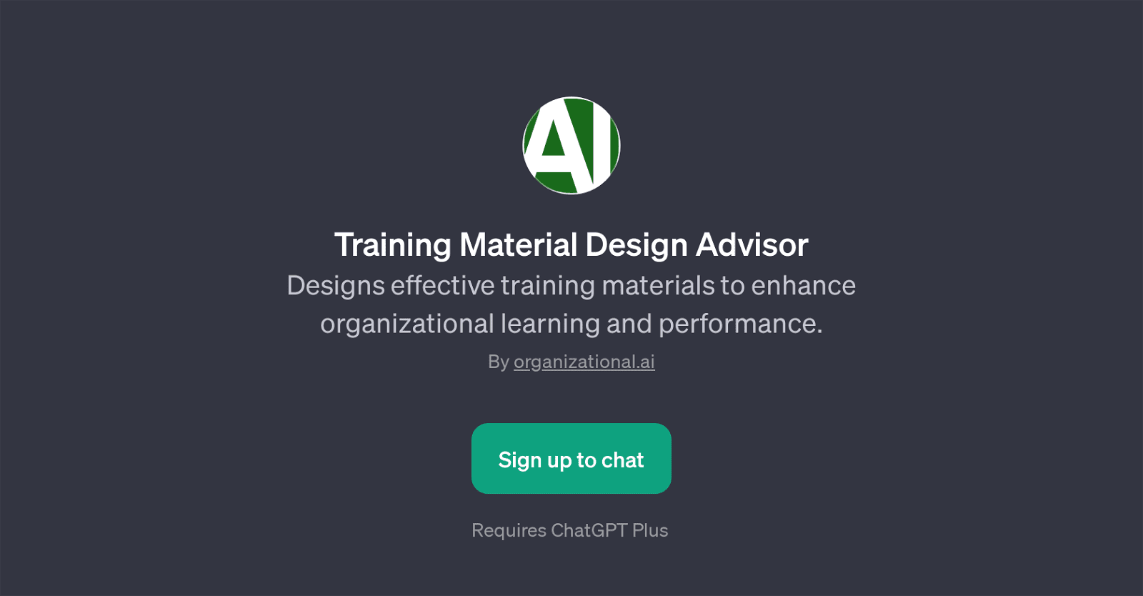 Training Material Design Advisor