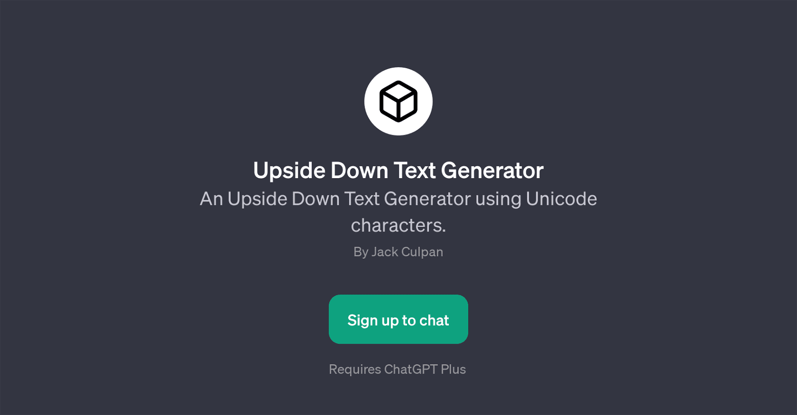 Upside Down Text Generator