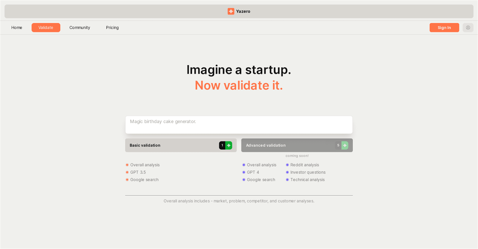 Validator by Yazero