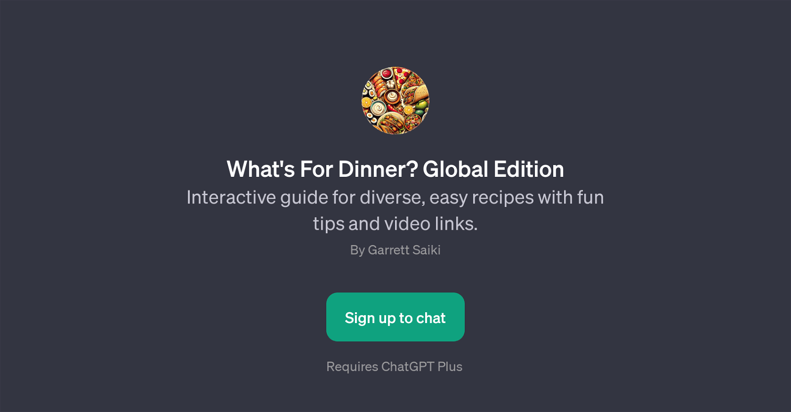 What's For Dinner? Global Edition