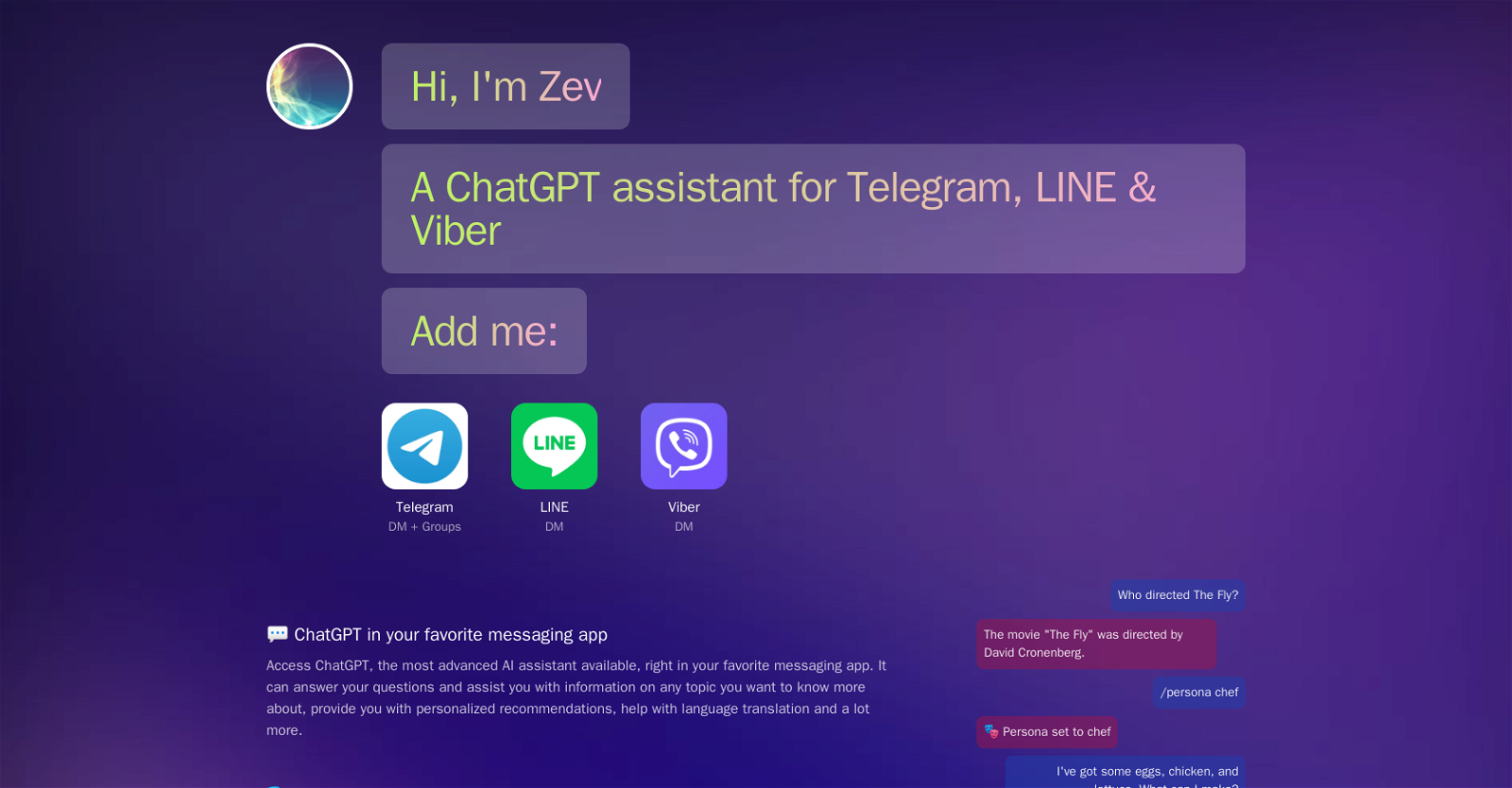 Zev bot